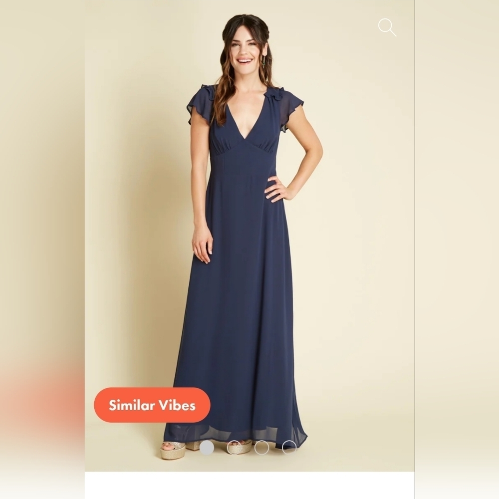 NWT Modcloth You are Flowing Places Navy Dress Size 2